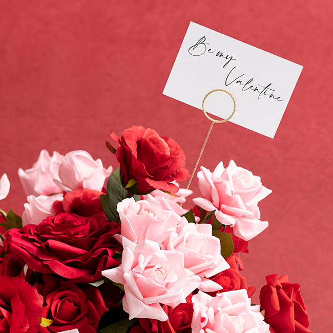 Pick Card Holder Metal Oval Gold Pack 10 (2.8cmx34cmL)