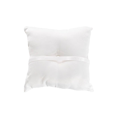 Wedding Ring Pillow Pearl & Diamante White (20x20cmH)