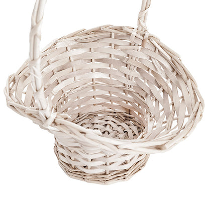 Willow Flower Girl Basket White (25x20x35cmH)