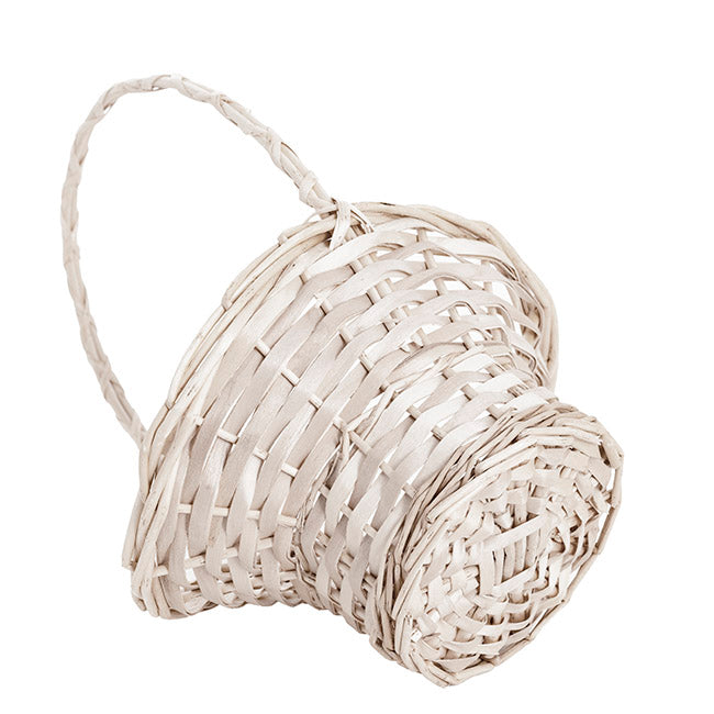 Willow Flower Girl Basket White (25x20x35cmH)
