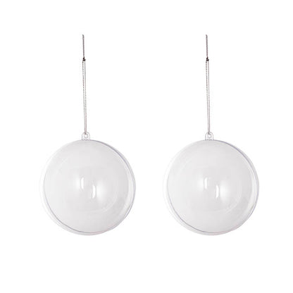 Hanging Clear Bauble Pack 5 (10cmD)
