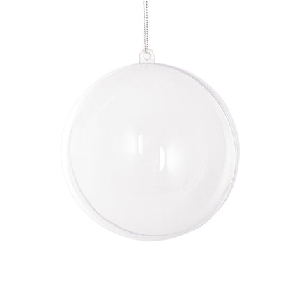 Hanging Clear Bauble Pack 5 (10cmD)