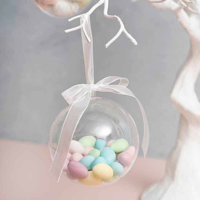 Hanging Clear Bauble Pack 5 (10cmD)