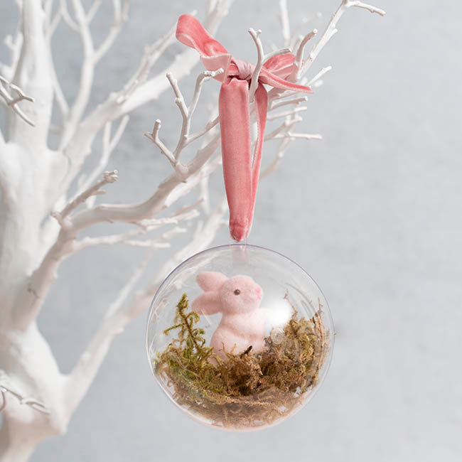 Hanging Clear Bauble Pack 5 (10cmD)