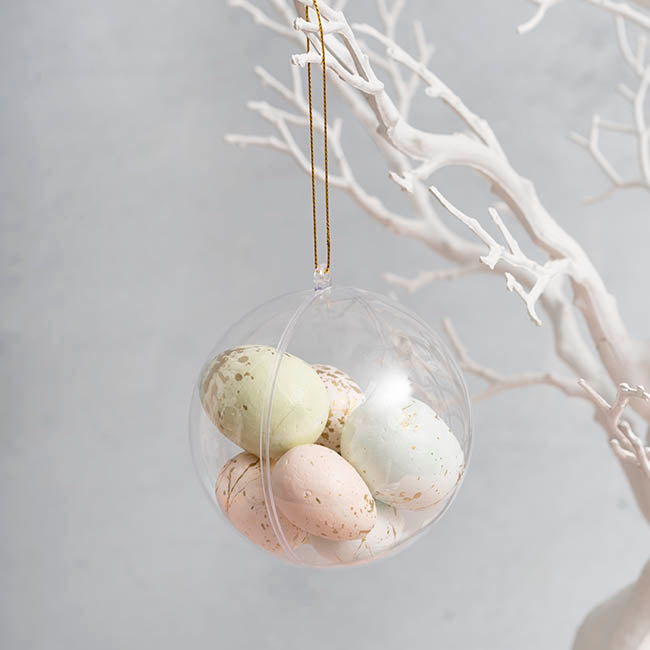 Hanging Clear Bauble Pack 5 (10cmD)