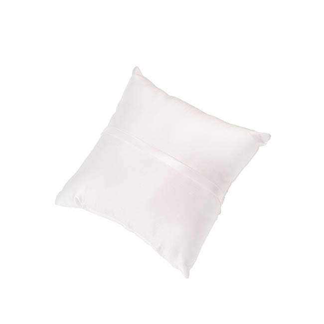 Wedding Ring Pillow w Bow White (20x20cmH)