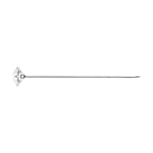 Diamond Head Pins Pack 100 Clear (6mm x 4cm)