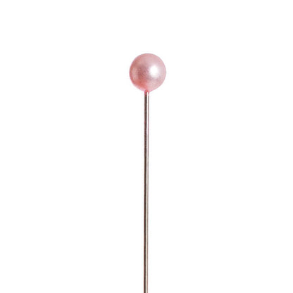 Pearl Pins Round Head Bulk 100 Pack Soft Pink (6mmx6.5cmH)