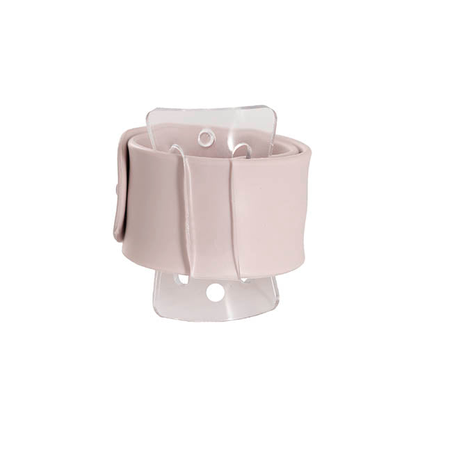 Corsage Wrist Bracelet Pack 2 Slap Snap Nude (21cmLx2.5cmH)