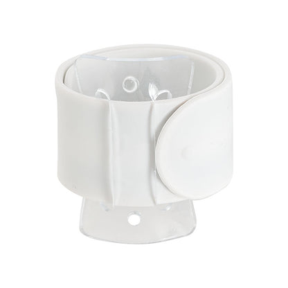 Corsage Wrist Bracelet Pack 2 Slap Snap White (21cmLx2.5cmH)