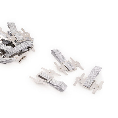 Corsage Wrist Bracelet Elastic Wristlets Pack4 Silver (8cmL)