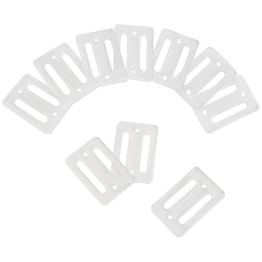 Corsage Wrist Bracelet Buckle Pack 10 Clear (3x4.5cmH)