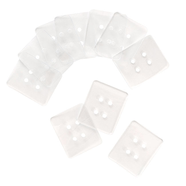 Corsage Bracelet Buckle Pack 10 Clear (3.8x3.2cmH)