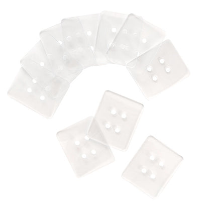 Corsage Bracelet Buckle Pack 10 Clear (3.8x3.2cmH)