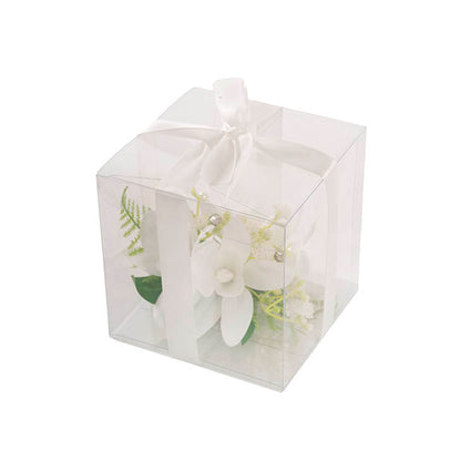 Real Touch Orchid Corsage Bracelet in Box White (12cmH)