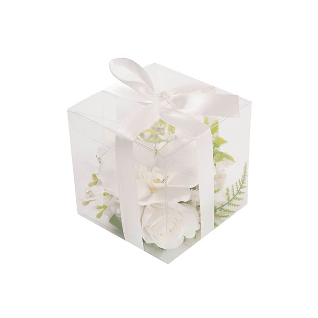 Real Touch Orchid & Rose Corsage Bracelet in Box White(12cmH