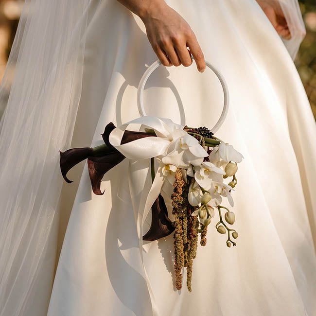 Metal Corsage Rings Pack 4 White (12cmD)