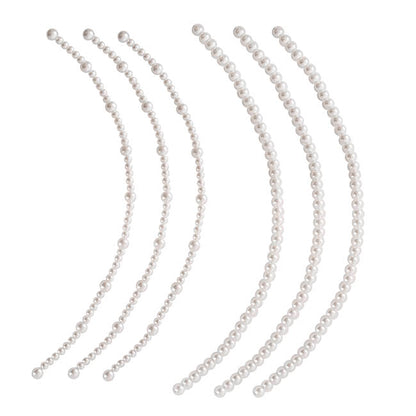 Assorted Pearl Straps Set 6 White (40cm & 50cmL)