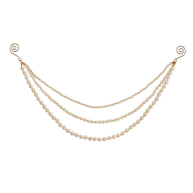 Pearl Garland 3 Layer Pack 2 Ivory Cream (43cmx20cmH)