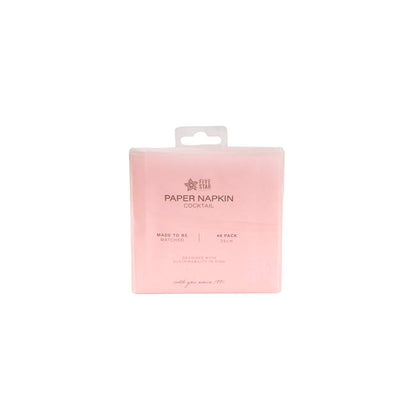 Cocktail Napkins 2 Ply Large Pack 40 Pink (25x25cm)