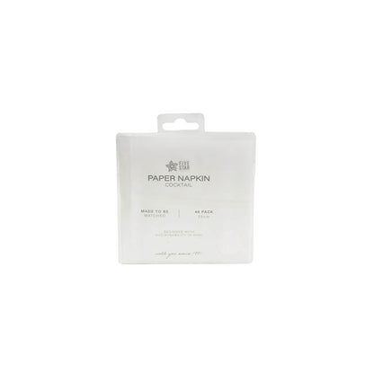 Cocktail Napkins 2 Ply Large Pack 40 Silver (25x25cm)