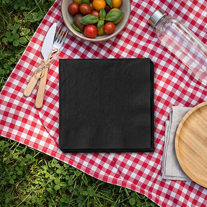 Lunch Paper Napkin Pack 40 Black (33x33cm)