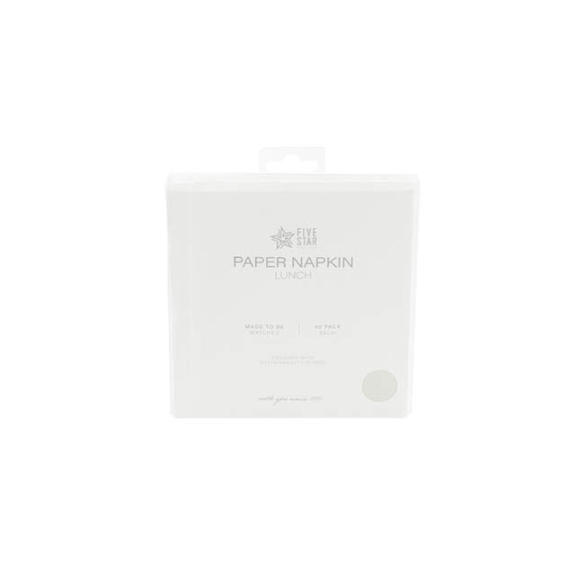 Lunch Paper Napkin Pack 40 Grey (33x33cm)