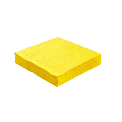 Lunch Paper Napkin Pack 40 Yellow (33x33cm)
