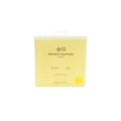 Lunch Paper Napkin Pack 40 Yellow (33x33cm)