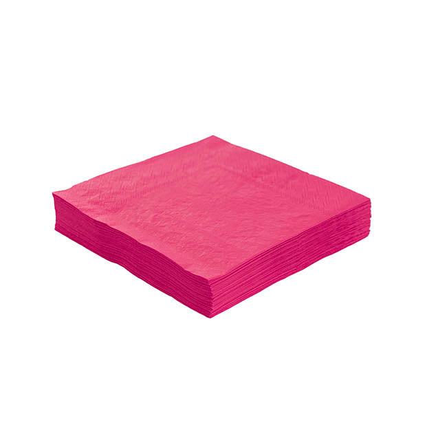 Lunch Paper Napkin Pack 40 Flamingo Pink (33x33cm)
