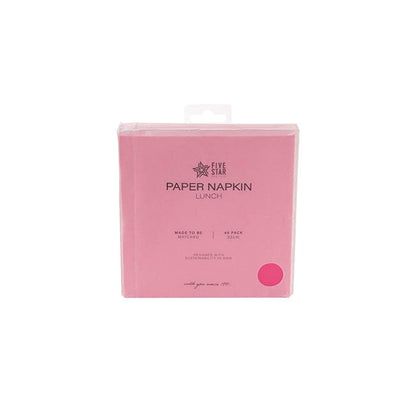 Lunch Paper Napkin Pack 40 Flamingo Pink (33x33cm)