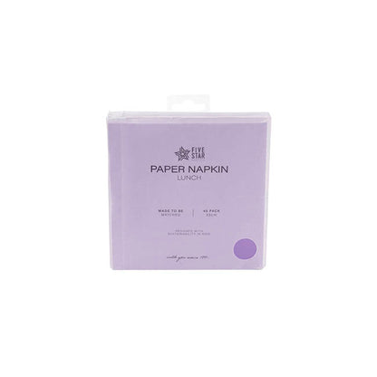 Lunch Paper Napkin Pack 40 Lilac (33x33cm)