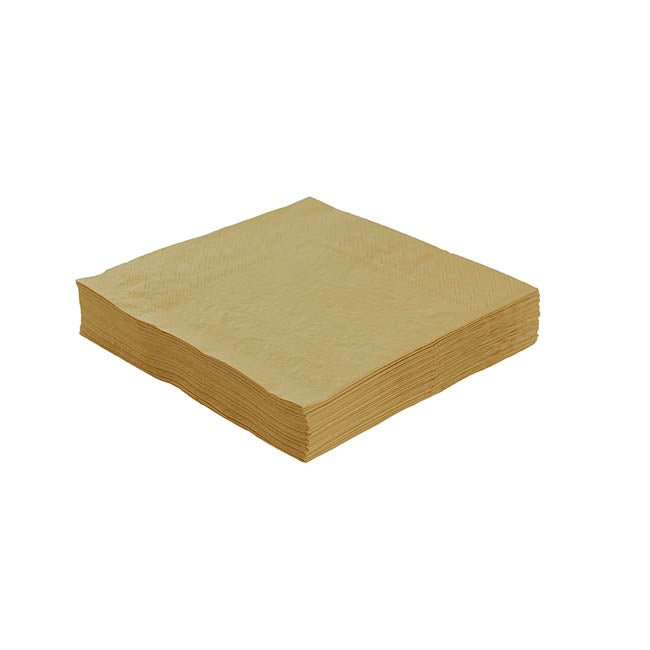 Lunch Paper Napkin Pack 40 Gold (33x33cm)