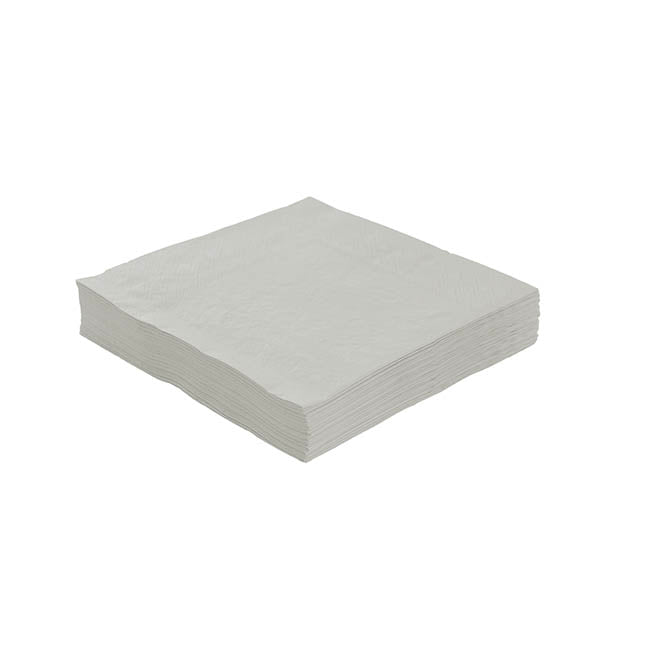 Lunch Paper Napkin Pack 40 Silver (33x33cm)