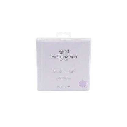 Lunch Paper Napkin Pack 40 Pastel Lilac (33x33cm)