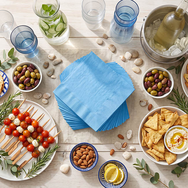 Lunch Paper Napkin Pack 40 Soft Blue (33x33cm)