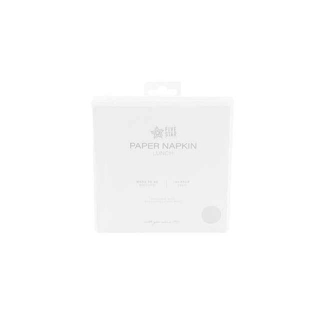 Lunch Paper Napkin Pack 40 White (33x33cm)
