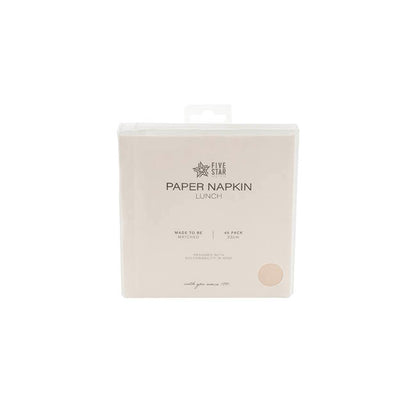 Lunch Paper Napkin Pack 40 White Sand (33x33cm)