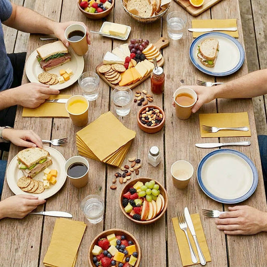 Dinner Napkins 2 Ply Large Pack 40 Gold (40x40cm)