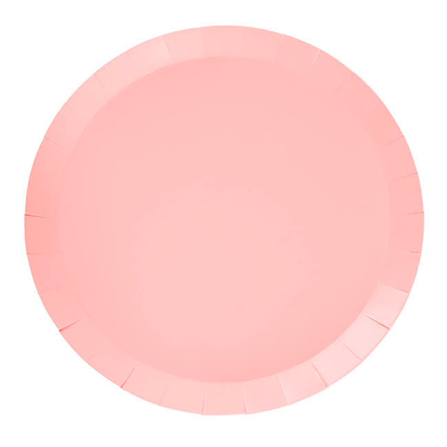 Paper Round Large Banquet Plate Pack 20 Pink (27cm)