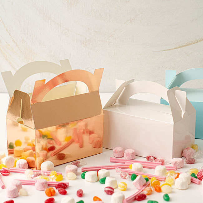 Lunch Box Cardboard Pastel Blue 5pk (20x16x12cm)