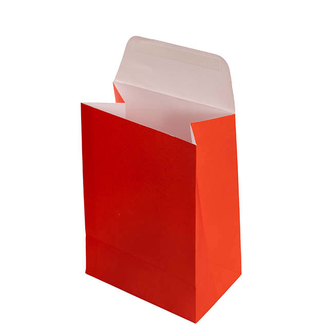 Paper Party Bags Pack 10 Cherry Red (18x13x8cm)