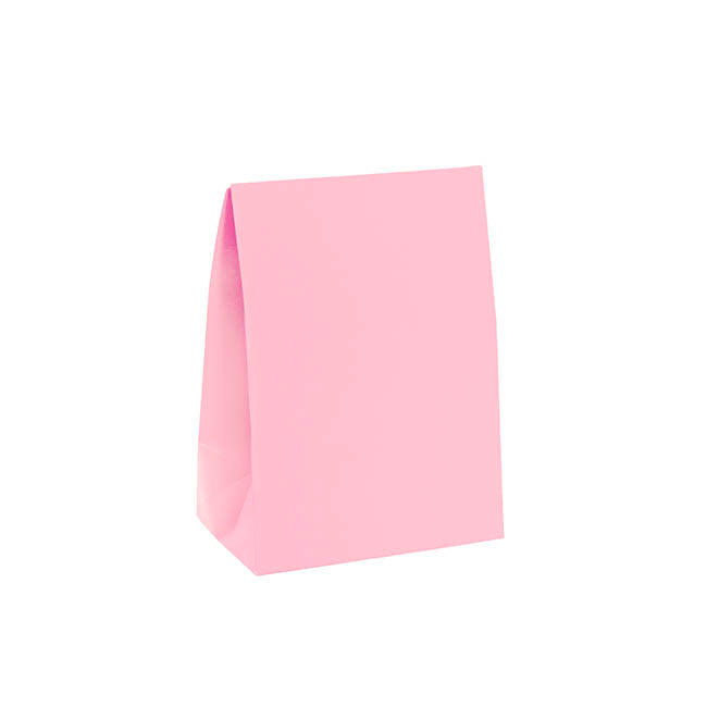 Paper Party Bags Pack 10 Soft Pink (18x13x8cm)