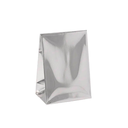 Paper Party Bags Pack 10 Metallic Silver (18x13x8cm)