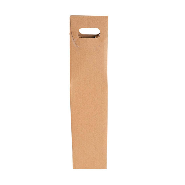 Wine Box with Handle Single Bottle Kraft (9x9x39.5cmH)
