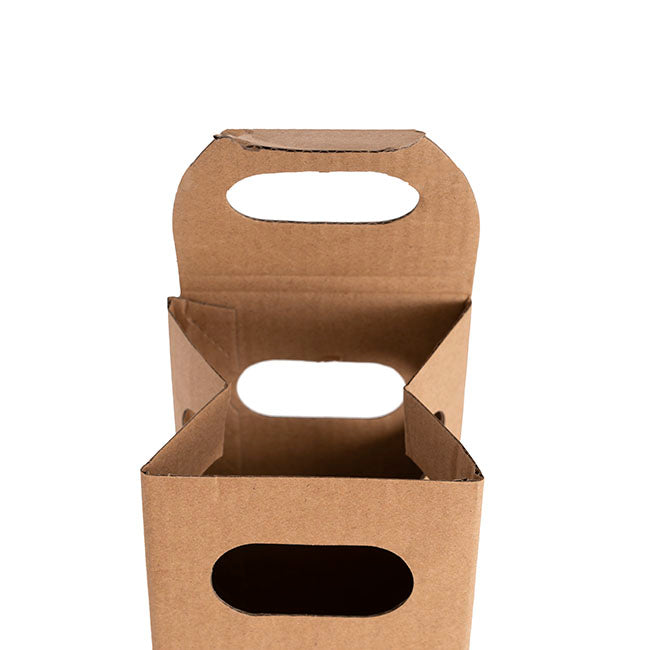 Wine Box with Handle Single Bottle Kraft (9x9x39.5cmH)