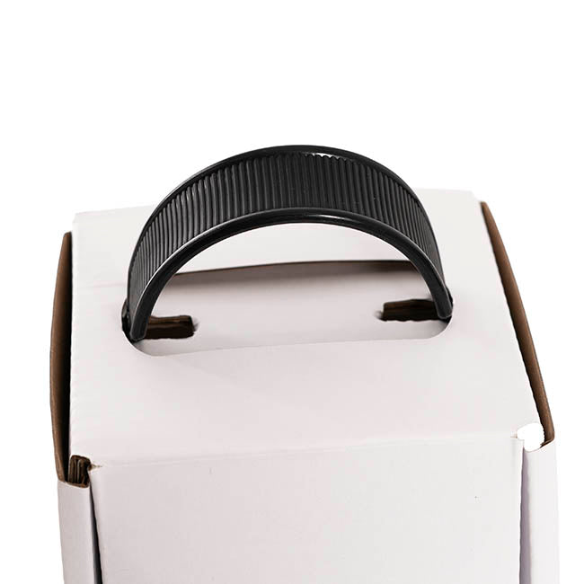 Wine Window Carry Box Single Bottle White Pack 2 (9x9x34cmH)