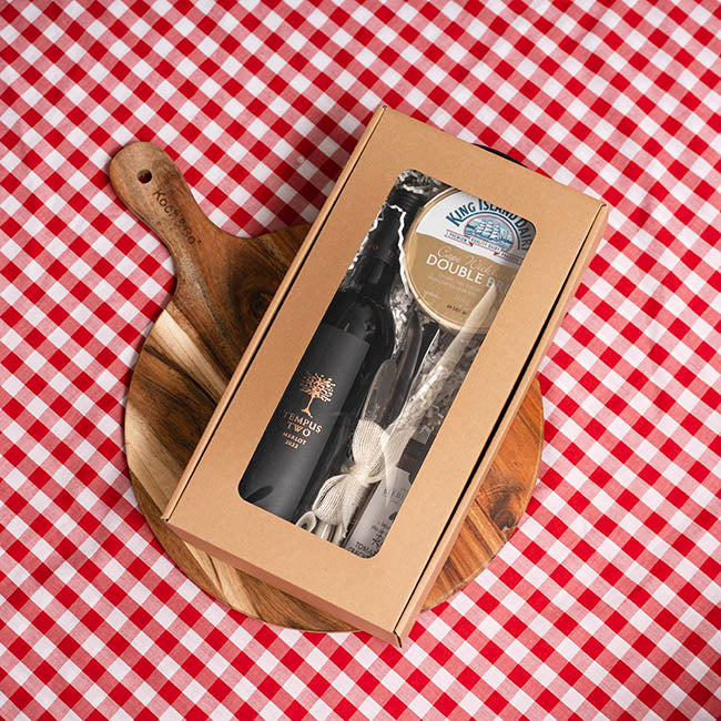 Wine Window Carry Box 2 Bottles Kraft Pack 2 (17x9x34cmH)