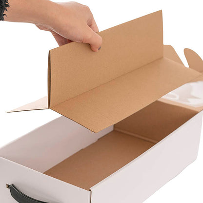 Wine Window Carry Box 2 Bottles White Pack 2 (17x9x34cmH)