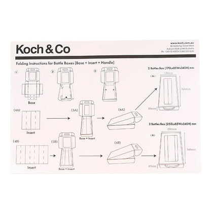 Wine Window Carry Box 2 Bottles White Pack 2 (17x9x34cmH)